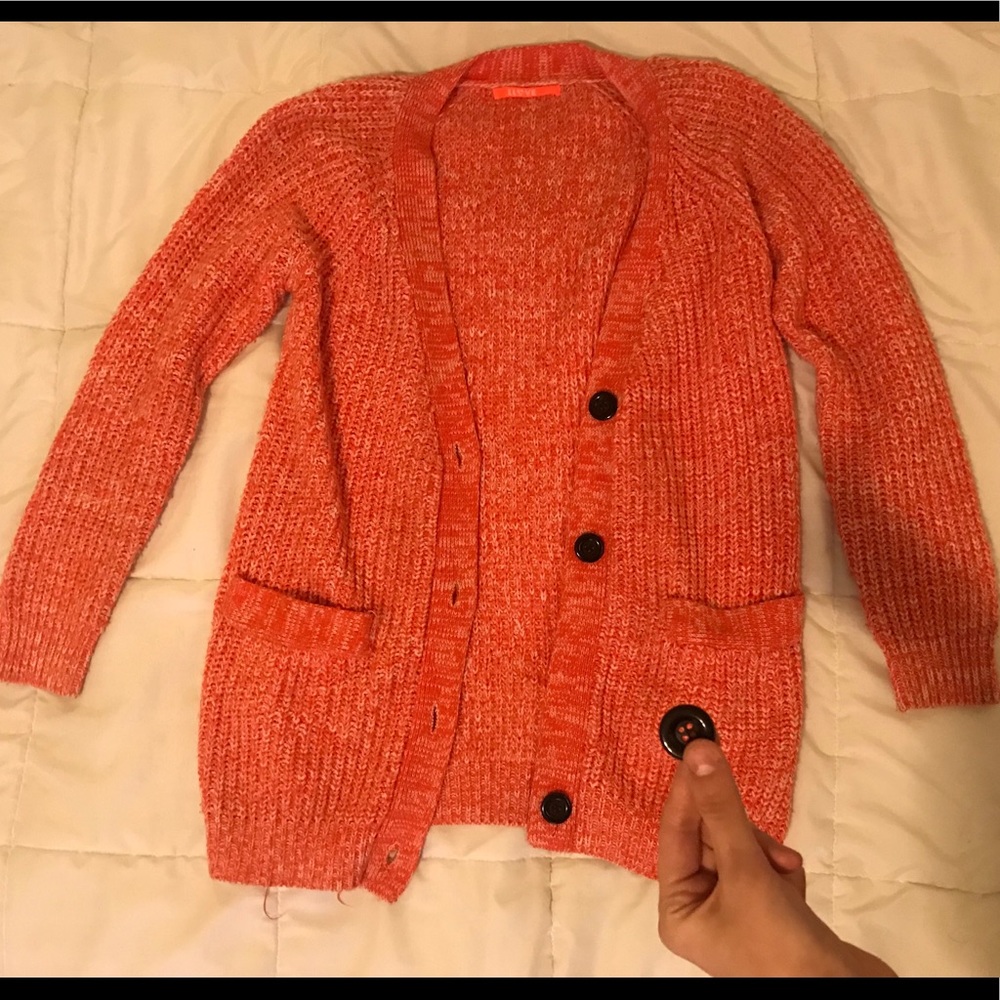 Orange cardigan